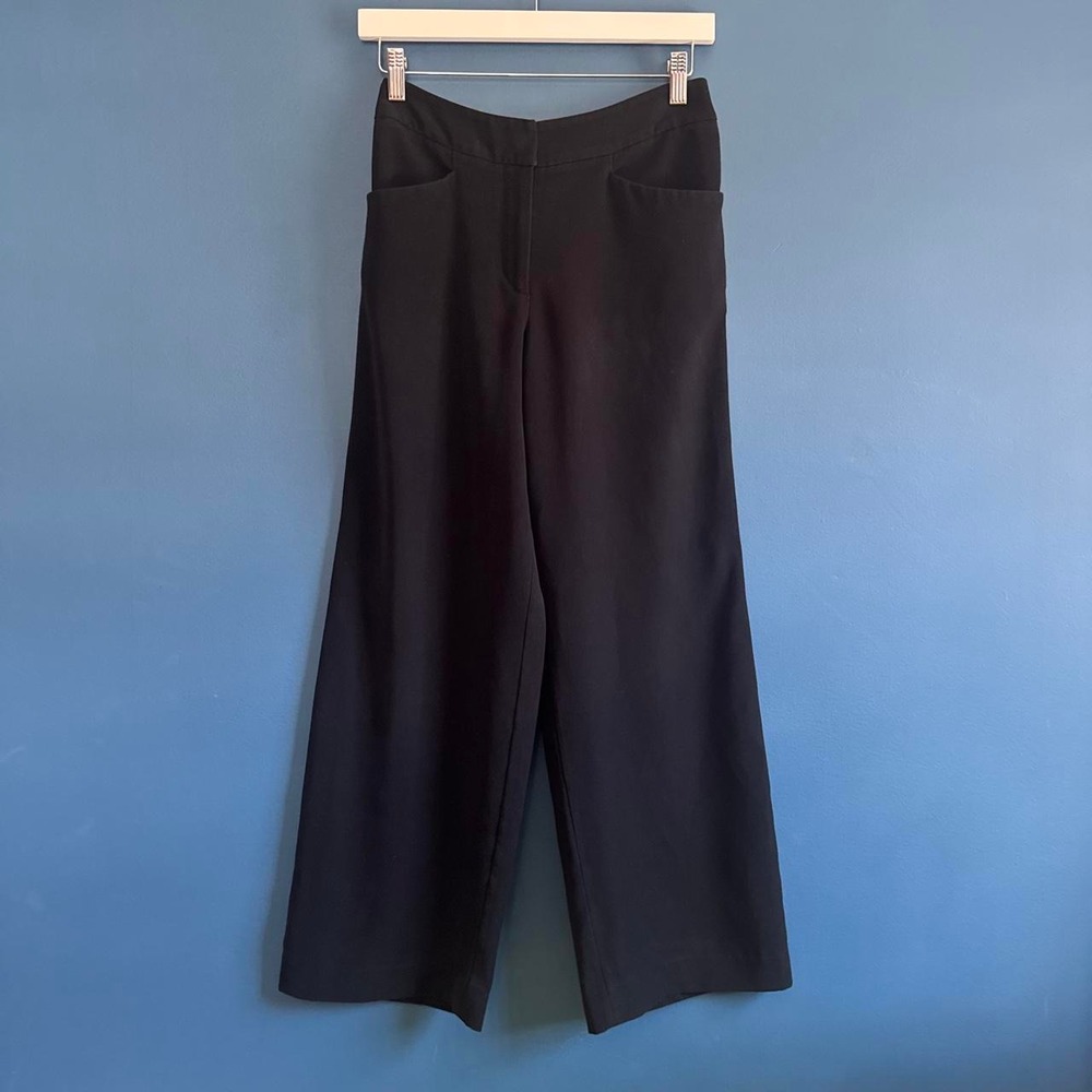 Vintage Giorgio Armani Trousers Women's Size US 6 Black 80s 90s Designer Luxe